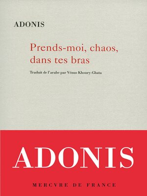 cover image of Prends-moi, chaos, dans tes bras